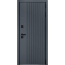 Стальная дверь 'Вертикаль' с зеркалом