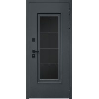 Стальная дверь 'Titanium' с окном и английской решеткой (терморазрыв 3к)