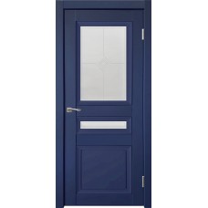 Дверь межкомнатная Деканто 4 покрытие soft touch синий бархат 