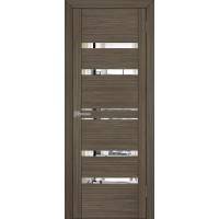 Дверь межкомнатная UniLine 30030 Зеркало экошпон велюр графит глухая