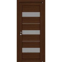 Дверь межкомнатная LIGHT 2126 экошпон орех вельвет остекленная