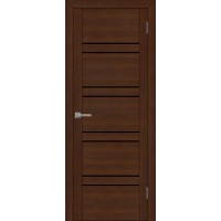 Дверь межкомнатная UniLine 30026 экошпон орех вельвет остекленная
