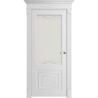Дверь межкомнатная Florence 62002 экошпон белый серена остекленная