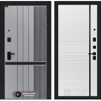 Входная дверь SKYLAB 22 - Белый софт, черная вставка