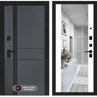 Входная дверь EVOLAB с зеркалом Максимум - Белый софт