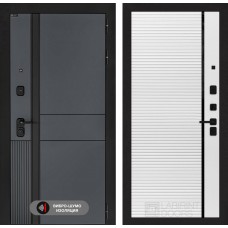 Входная дверь EVOLAB 22 - Белый софт, черная вставка