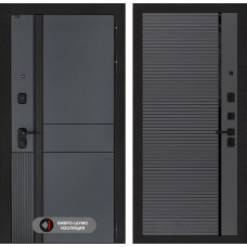 Входная дверь EVOLAB 22 - Графит софт, черная вставка