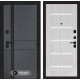 Входная дверь EVOLAB 01 - Сандал белый, стекло белое