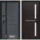 Входная дверь EVOLAB 02 - Венге, стекло белое