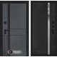 Входная дверь EVOLAB 31 - Черный кварц, зеркальная вставка с тонировкой
