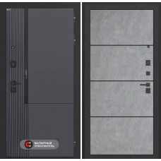 Лаб 2 Про 25 - Бетон светлый, черный молдинг