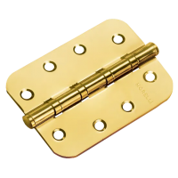 Петля карточная универсальная MS-C 100X70X2.5-4BB SG стальная скругленная, врезная, цвет матотовое золото