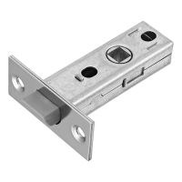 Защелка межкомнатная LP6-45 SC с пластиковым язычком, цвет матовый хром