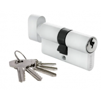 Цилиндровый механизм (личинка) 60CK W 60 мм с заверткой, цвет белый