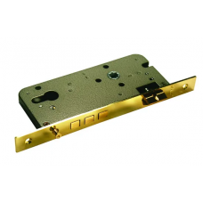 Замок межкомнатный L03 PG под цилиндр с тремя ригелями, цвет золото