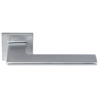 Ручка дверная PLATEAU MH-51-S6 SC раздельная на квадратной розетке, цвет матовый хром, ЦАМ Light