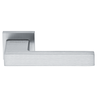 Ручка дверная LOT MH-56-S6 SSC раздельная на квадратной розетке 6 мм, цвет супер матовый хром, ЦАМ Light