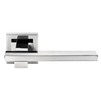 Ручка дверная SHAPE MH-38 SC/CP-S раздельная на квадратном основании, цвет мат.хром/хром, ЦАМ Light