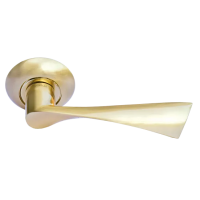 Ручка дверная КАПЕЛЛА MH-01 SG на круглом основании, цвет мат. золото