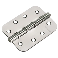 Петля универсальная стальная MS-C 100X70X2.5-4BB SN с коронкой скругленная, врезная, цвет бел.никель, сталь