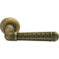 Ручка дверная HERMITAGE III MH-32 COF на круглой розетке, цвет кофе, ЦАМ