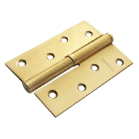 Петля карточная разъемная MSD 100X70X2.5 SG L стальная левая, врезная, цвет матовое золото