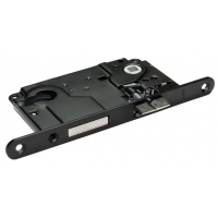 Замок межкомнатный L1885 BL с ригелем под цилиндр, черный