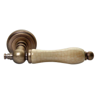 MART, ручка дверная MH-42-CLASSIC OMB/CH, цвет-старая мат.бронза/шампань