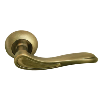 Ручка дверная LONDON EYE MH-26 MAB/AB раздельная на круглой розетке, цвет бронза/ант.бронза, ЦАМ