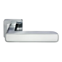 Ручка дверная FLEX MH-44 SC/W-S55 раздельная на квадратной розетке, цвет матовый хром/белый, ЦАМ Light