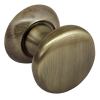 Ручка дверная круглая FOSTER MHR-1 AB на розетке, цвет - античная бронза