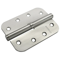 Петля разъемная карточная стальная MSD-C 100X70X2.5 SN L левая без коронки скругленная, врезная, цвет бел.никель, сталь