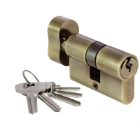 Цилиндровый механизм (личинка) 50CK AB 50 мм с заверткой, цвет бронза античная