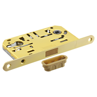 Замок межкомнатный M1885 MSG под цилинд, цвет мат.сатинированное золото