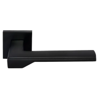 Ручка дверная PIERRES MH-49-S6 BL раздельная на квадратной розетке, цвет черный, ЦАМ Light