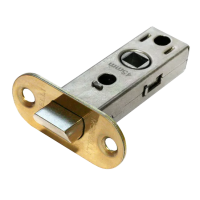 OL6-45 PG, защелка межкомнатная, скругленная планка, цвет - золото