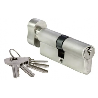 Цилиндровый механизм (личинка) 70CK SN 70 мм с заверткой, цвет никель матовый