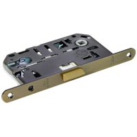 Замок межкомнатный P L MAB бесшумный под цилиндр, цвет античная бронза