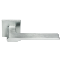 Ручка дверная MERCURY MH-53-S6 SC раздельная на квадратном основании, цвет матовый хром, ЦАМ Light