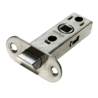 OL6-45 SN, защелка межкомнатная, скругленная планка, цвет - никель матовый