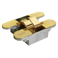 Петля скрытого монтажа HH-3 PG 3D, врезная, цвет золото, ЦАМ