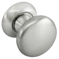 Ручка дверная круглая MHR-1 SN на розетке, цвет белый никель