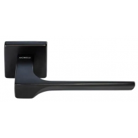 Ручка дверная FIORD S5 NERO раздельная на квадратной розетке, цвет черный, ЦАМ