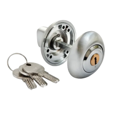 Завертка дверная MH-CYL SC/CP с цилиндром, цвет матовый хром/хром