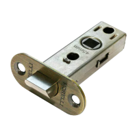 Защелка межкомнатная OL6-45 AB скругленная планка металлический язычек, цвет античная бронза