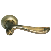 Ручка дверная GIUSEPPE MH-22 COF на круглом основании, цвет кофе, ЦАМ