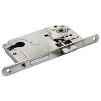 L1885 SN, замок с ригелем под цилиндр, цвет - никель