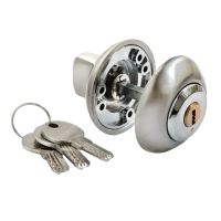 Завертка дверная MH-CYL SN/CP с цилиндром, цвет белый никель/хром