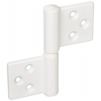 Петля карточная CH-R 85X82 W, без врезки, цвет белый, ЦАМ