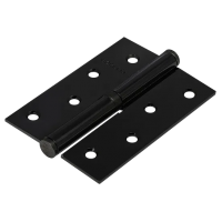 Петля разъемная карточная MSD 100X70X2.5 BL L стальная левая, врезная, цвет черный, сталь